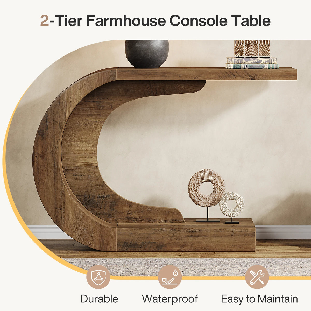 Tribesigns Mid Century Modern Console Table For Entryway