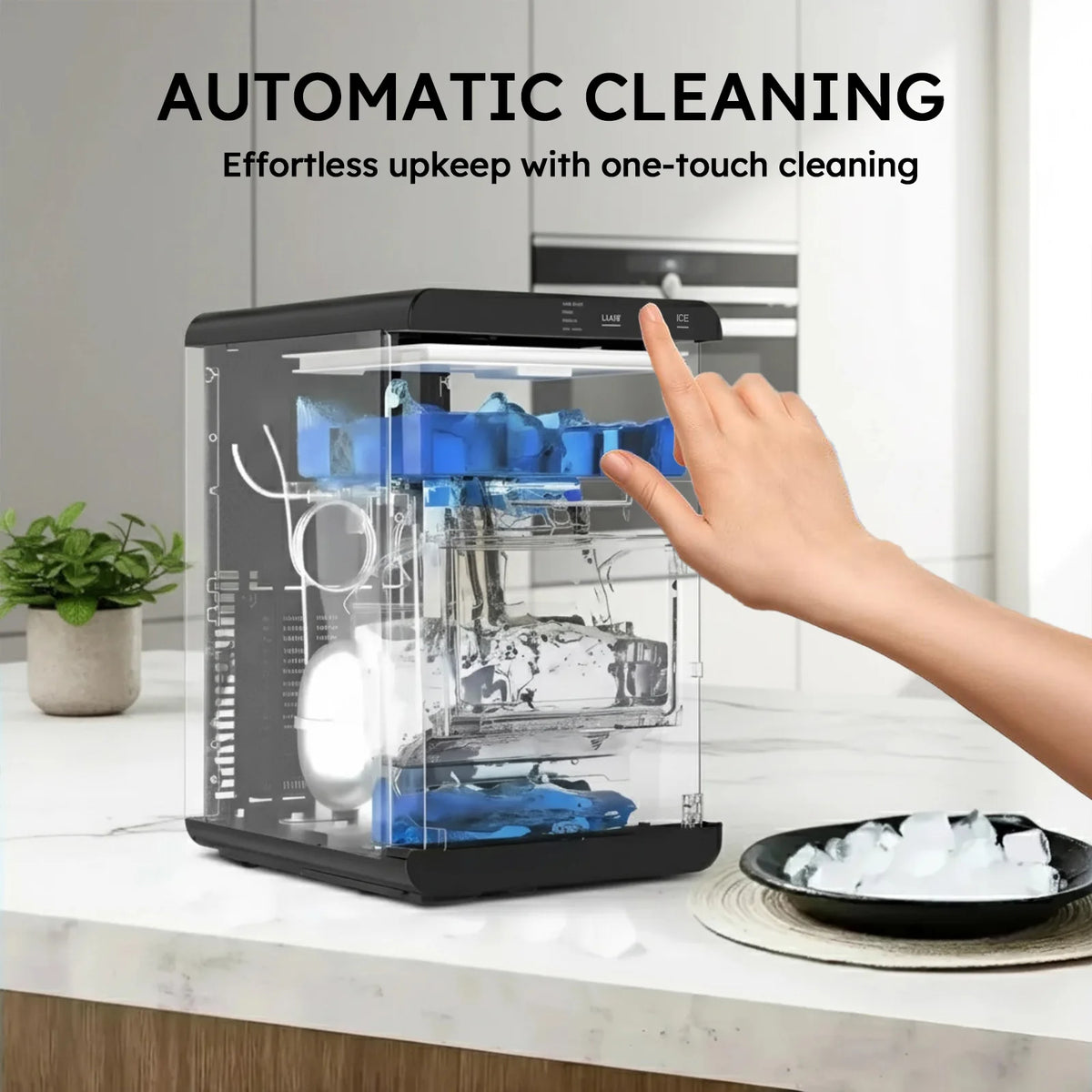 SHICUO Nugget Ice Maker Countertop 44 Lbs Daily Self Cleaning
