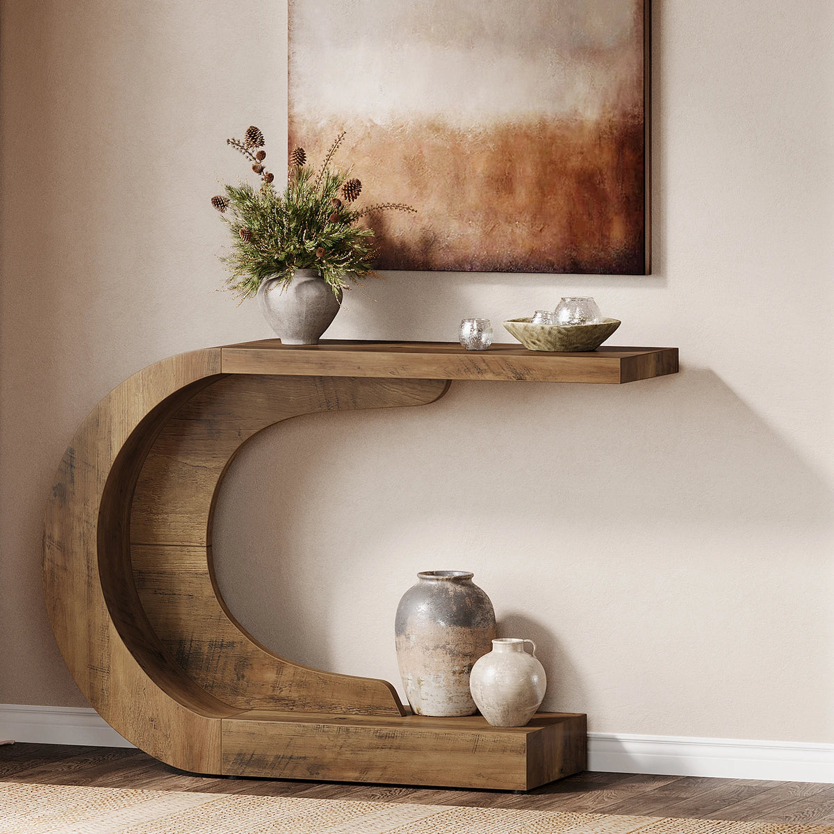 Tribesigns Mid Century Modern Console Table For Entryway