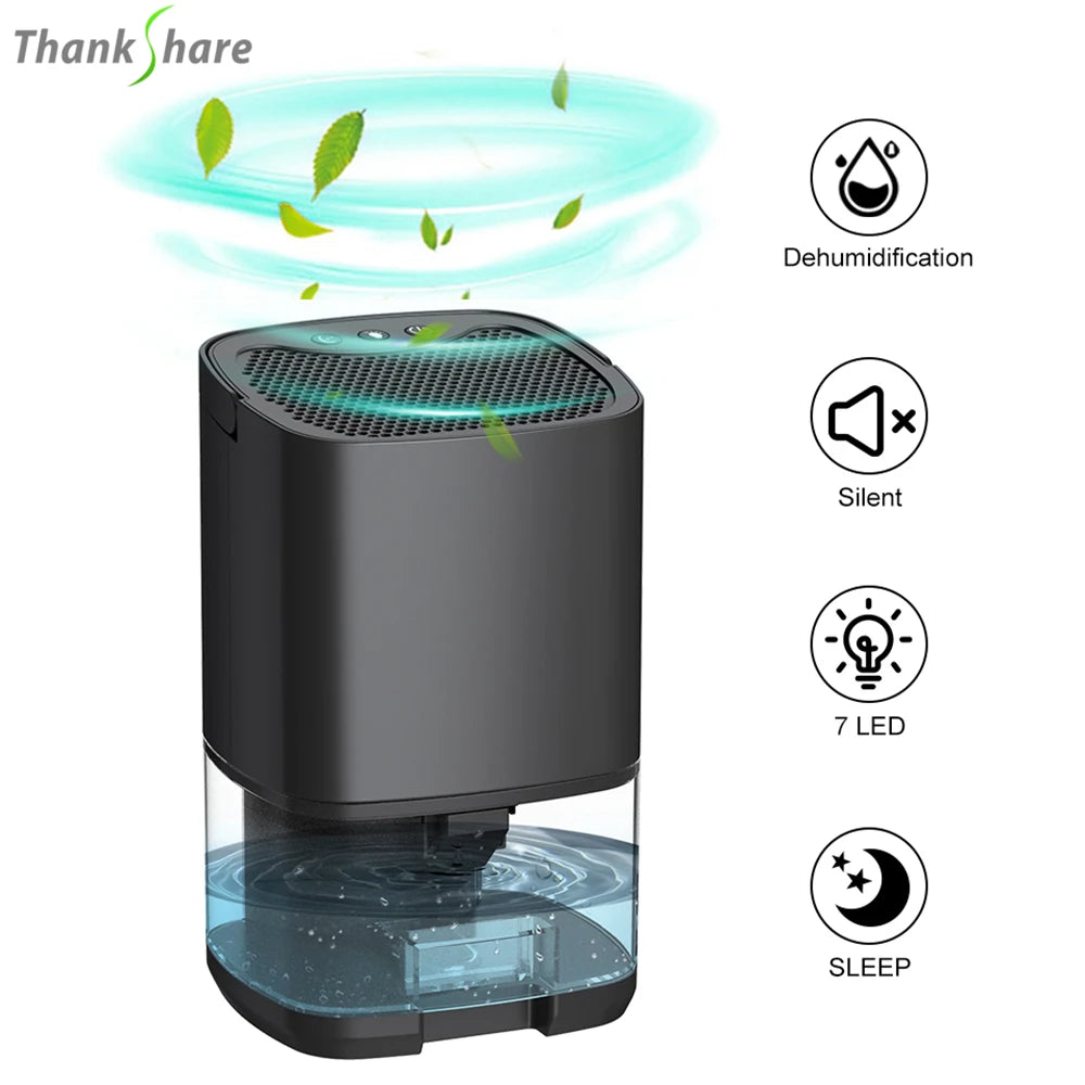 THANKSHARE Electric Dehumidifier 1000ml Water Tank For Home Use
