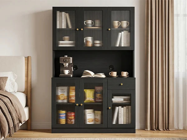 70.87 Inch Modern Tall Storage Cabinet with Countertop Soft Close Doors for Kitchen Living Room Dining Room Entryway Cabinet