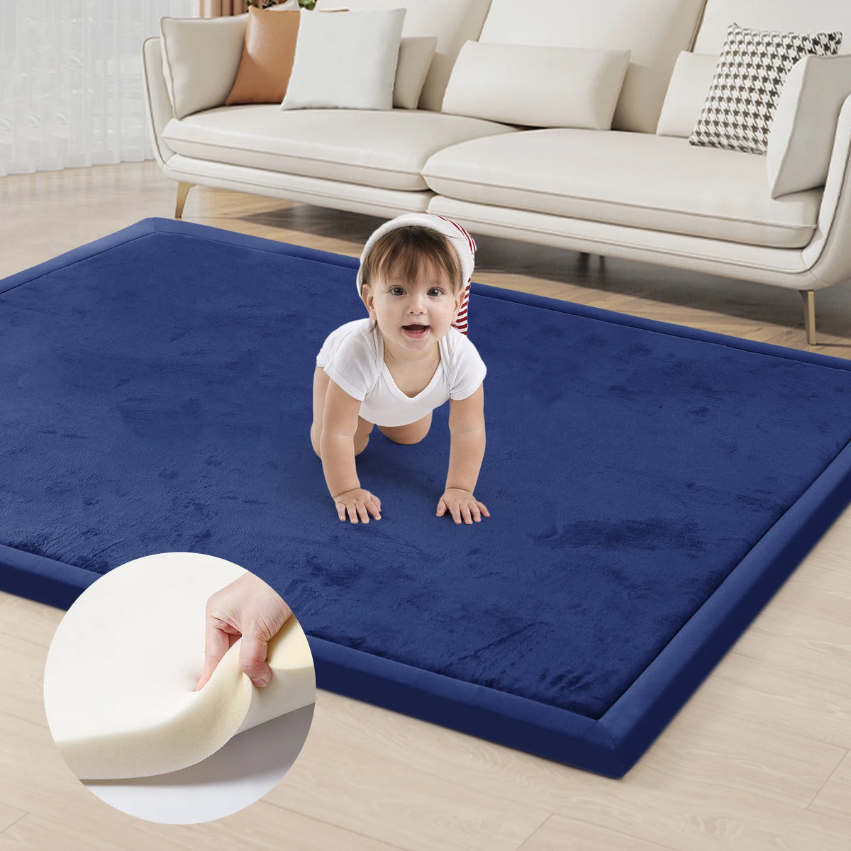 PaPaMat Living Room Baby Play Mat Tatami Style Non Slip Rug