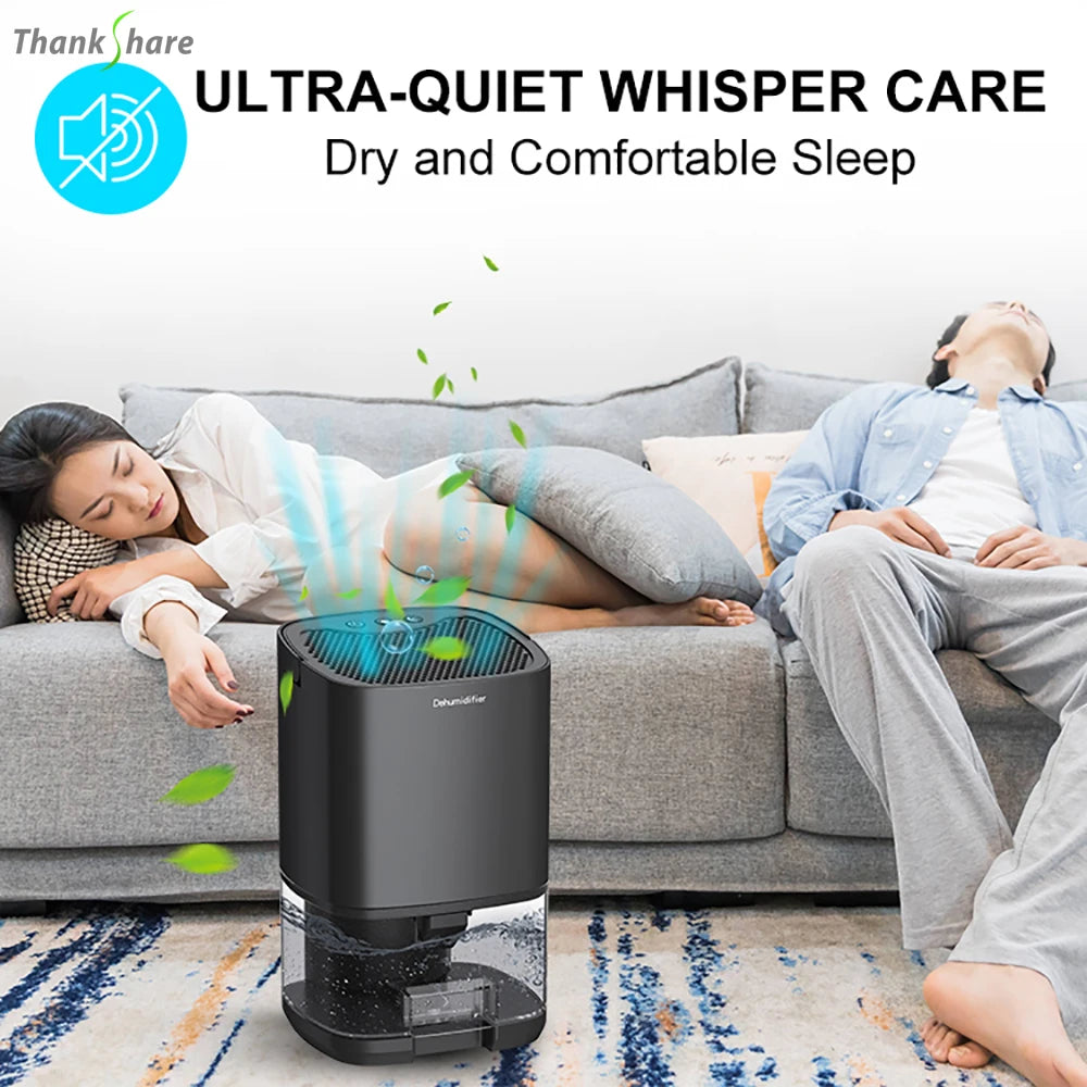 THANKSHARE Electric Dehumidifier 1000ml Water Tank For Home Use