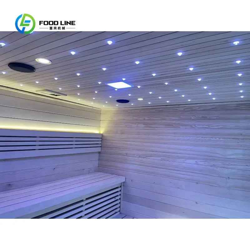 Modern Outdoor Far Infrared Sauna With Solid Hemlock Cedar