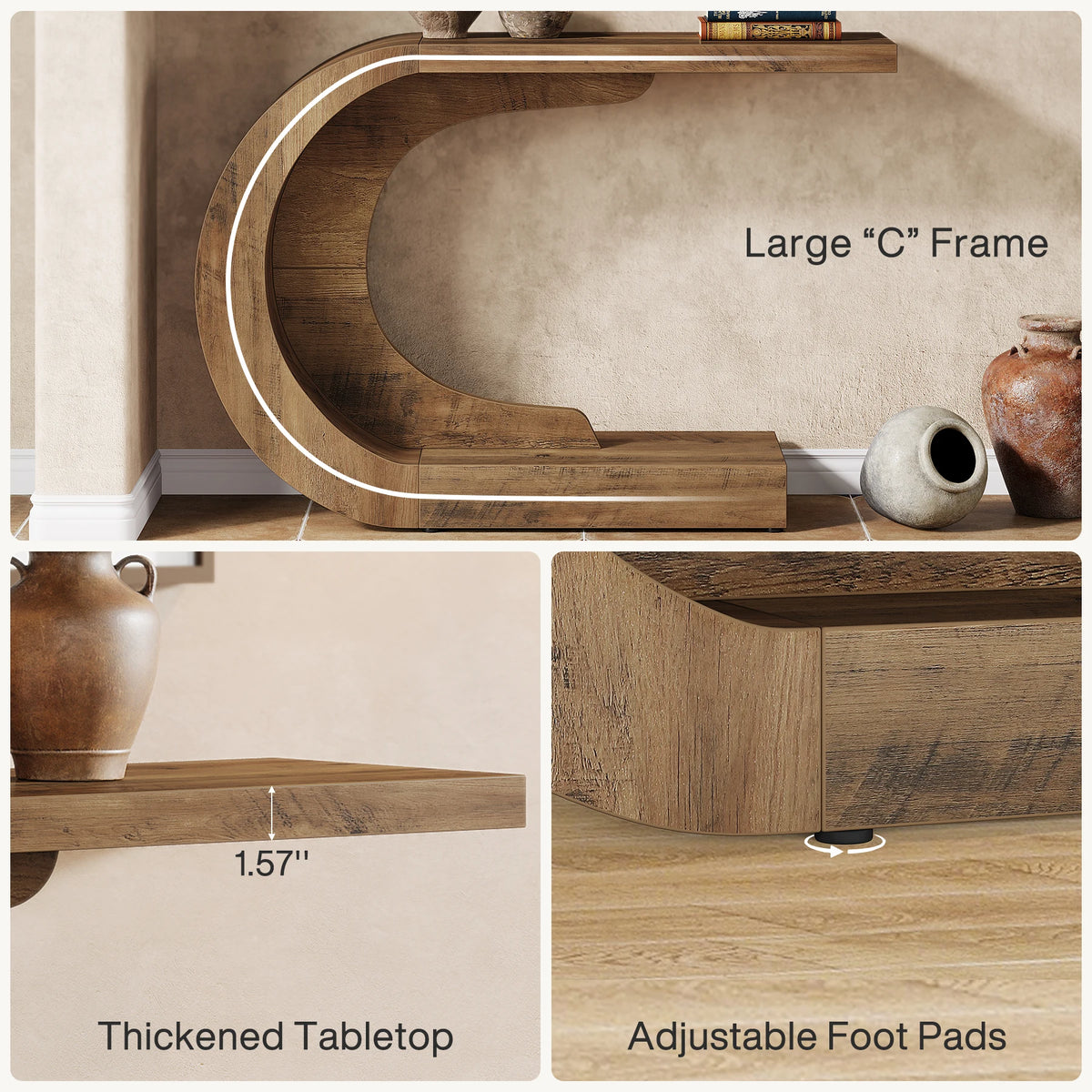Tribesigns Mid Century Modern Console Table For Entryway